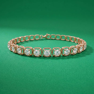 Natural Diamond Rose Gold Tennis Bracelet