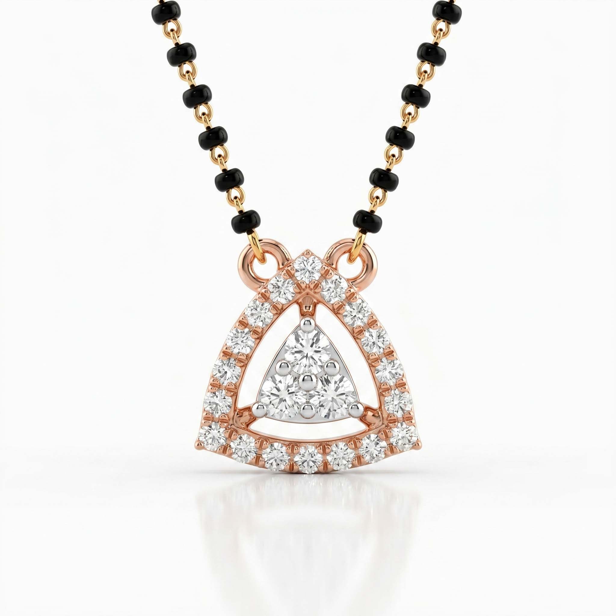 Pyramid Cluster Diamond Mangalsutra