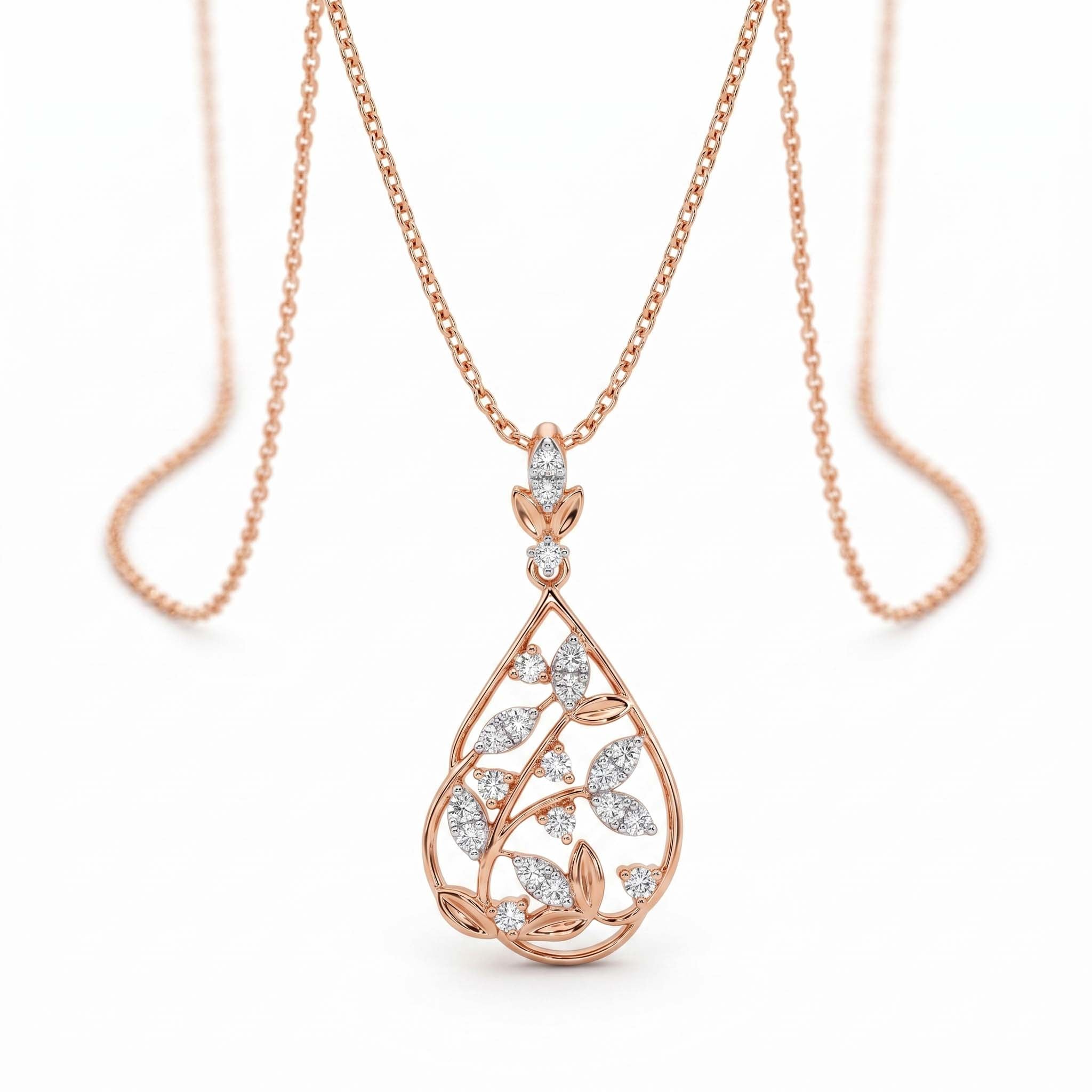 Vine Filigree Teardrop Pendant