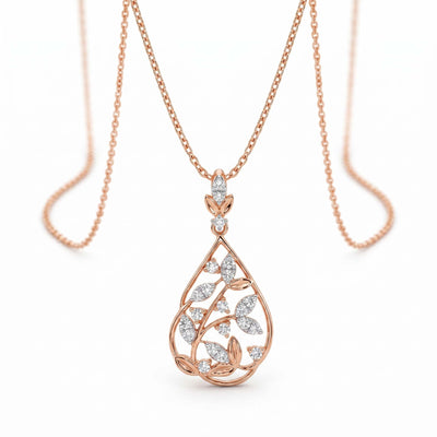 Vine Filigree Teardrop Pendant