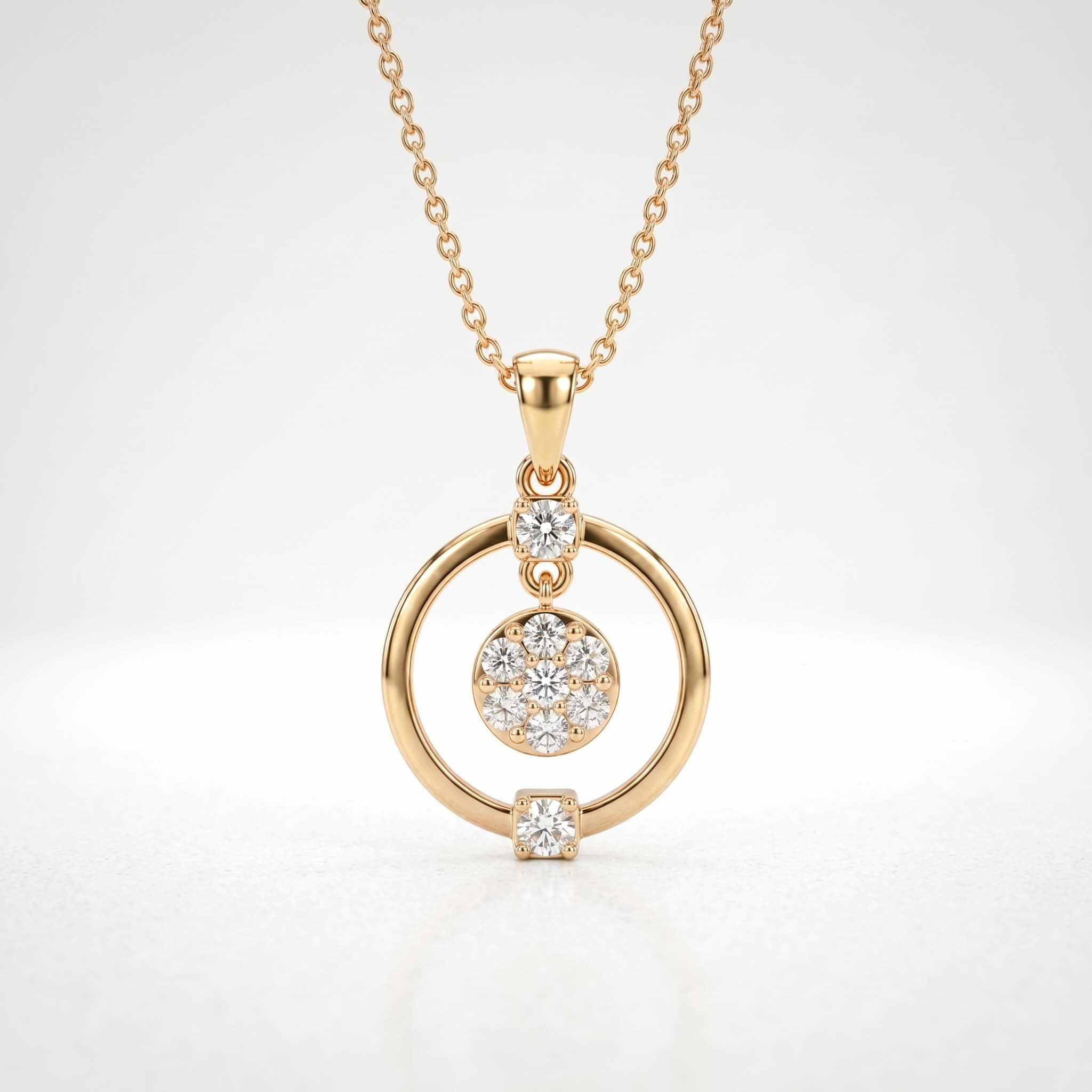 Concentric Loop Diamond Pendant