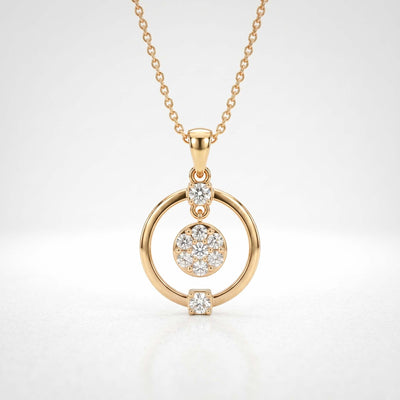 Concentric Loop Diamond Pendant