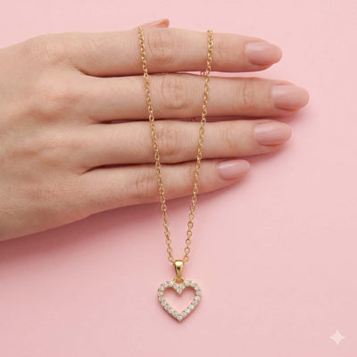 Natural Diamond Rose Gold Heart Pendant
