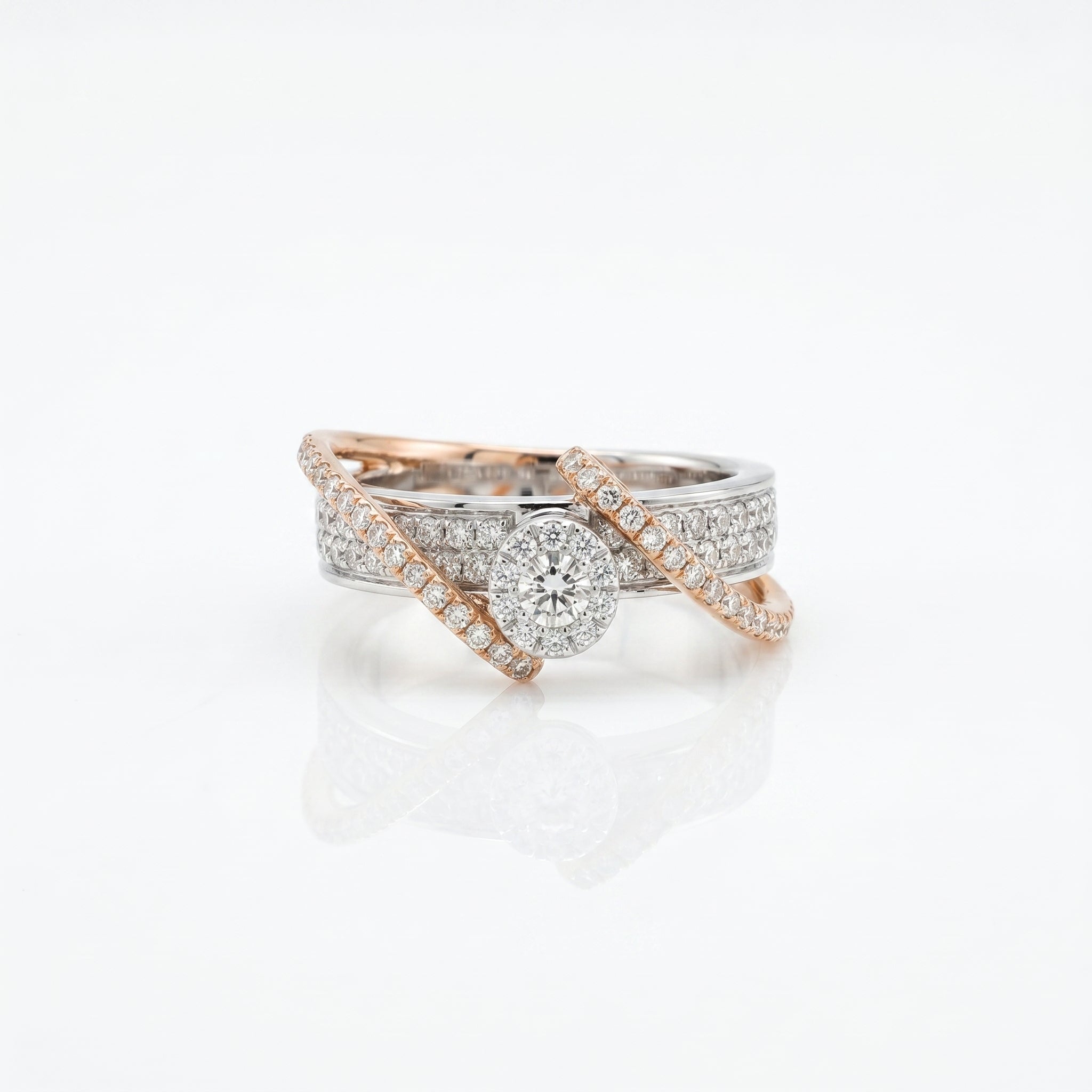 Imperial Eclipse Dual-Tone Rose Gold Ring