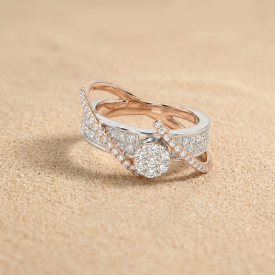 Imperial Eclipse Dual-Tone Rose Gold Ring
