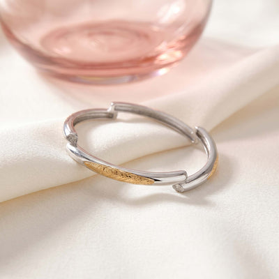 Dual-Tone Textured Inner Gallery Bangles