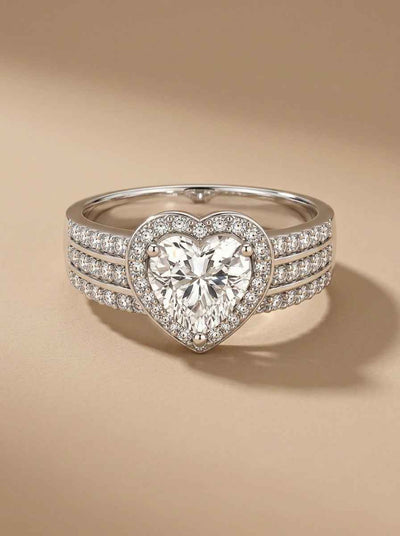 Amora Heart Halo Ring