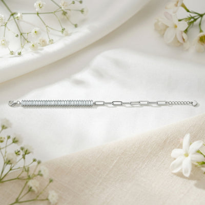 92.5 Fine Silver Elegant Baguette Zirconia Tennis Bracelet