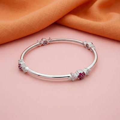 Scarlet Bloom Regal Pavé Bangle