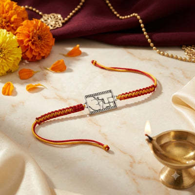 925 Silver Blue Butterfly Rakhi for Sister