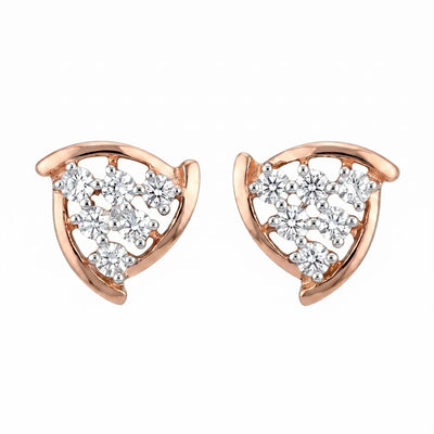 Nova Shield Rose Gold Earrings
