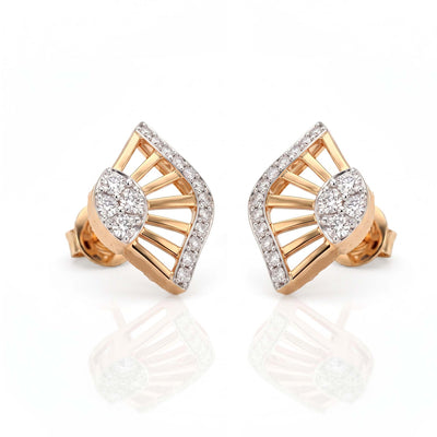 Deco Fan Diamond Studs