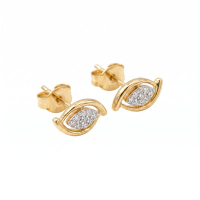 Opulent Marquise Yellow Gold Earrings