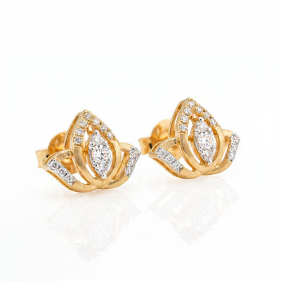 Imperial Lotus Yellow Gold Earrings