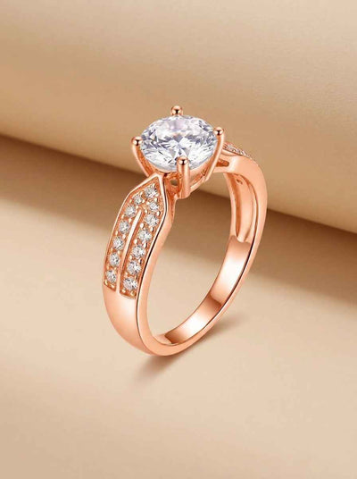 Aurora Crown Solitaire Ring