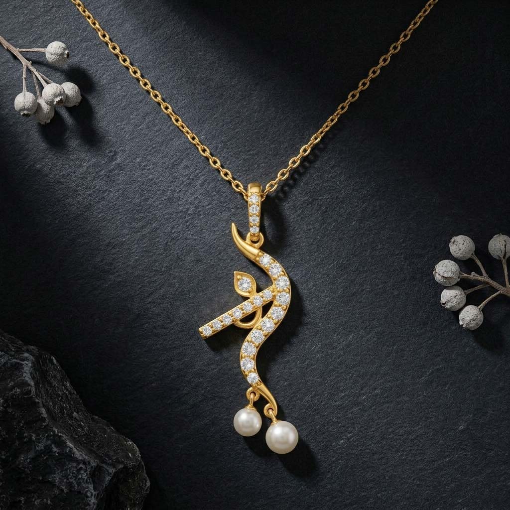 Natural Diamond Yellow Gold Krishna Pendant