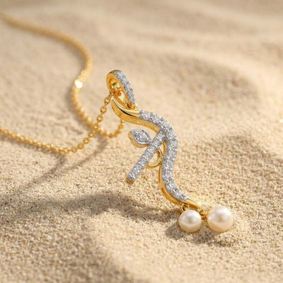 Natural Diamond Yellow Gold Krishna Pendant