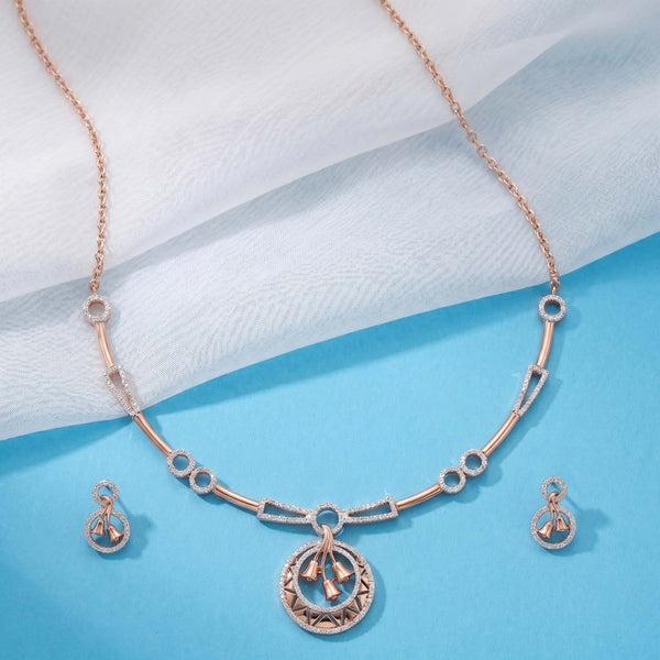 Rose Gold Dreamcatcher Halo Necklace Set - Flâneur Global® | FG | 925 Fine Silver Jewelry & Accessories