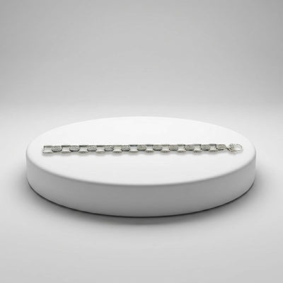 Filigree Scroll Rectangular Link Bracelet