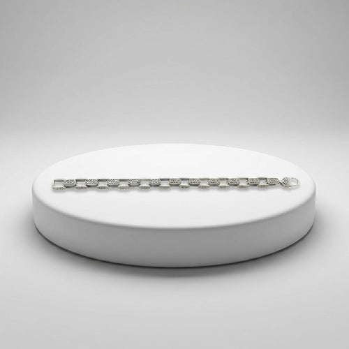 Filigree Scroll Rectangular Link Bracelet