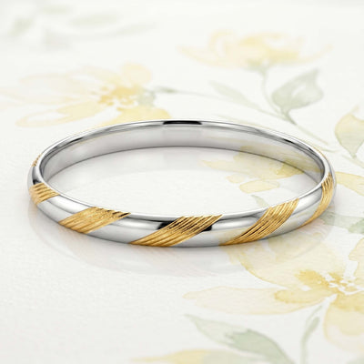Dual-Tone Diagonal Ribbed Kada