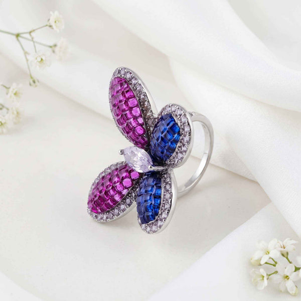 Butterfly Design CZ Statement Ring - Flâneur Global® | FG | 925 Fine Silver Jewelry & Accessories