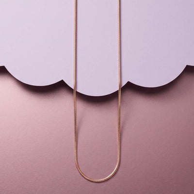 Delicate Rose Gold Box Chain for Women Minimalist Fine Silver Jewelry
