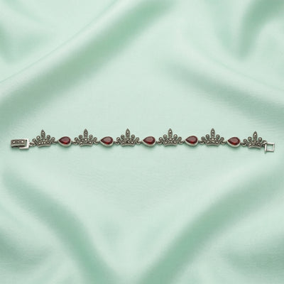 92.5 Fine Silver Triple-Row White Stone Eternity Bangles