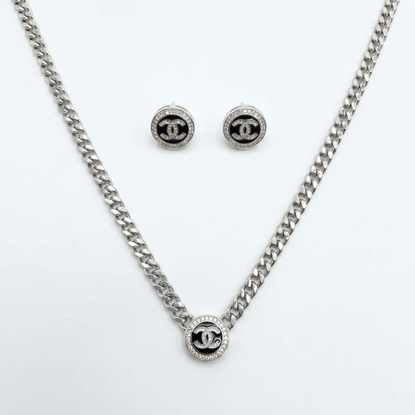 Curb Chain Interlocking CC Necklace Set - Flâneur Global® | FG | 925 Fine Silver Jewelry & Accessories