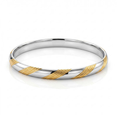 Dual-Tone Diagonal Ribbed Kada