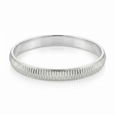 Fluted Architectural Silver Kada