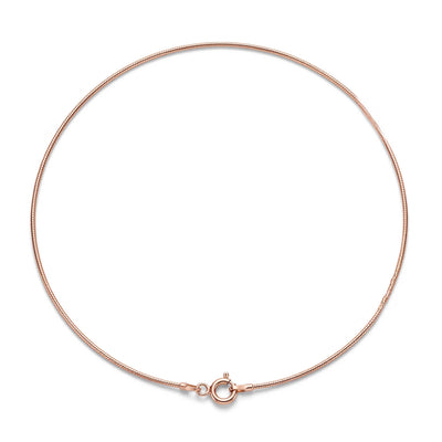 Rose Gold Box Chain for Women Fine Silver Minimalist Necklace