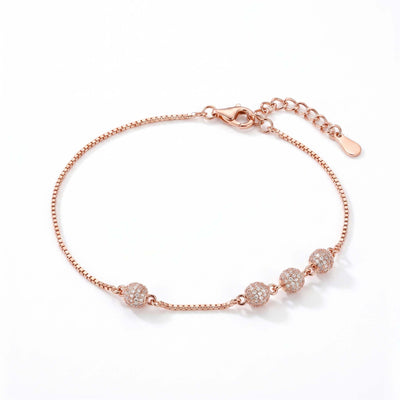 Rosé Stardust Cluster Charm Anklet
