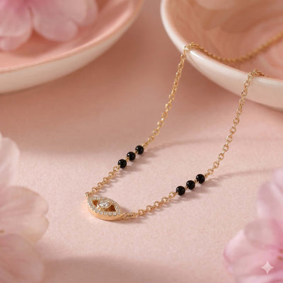 Natural Diamond Yellow Gold Mangalsutra