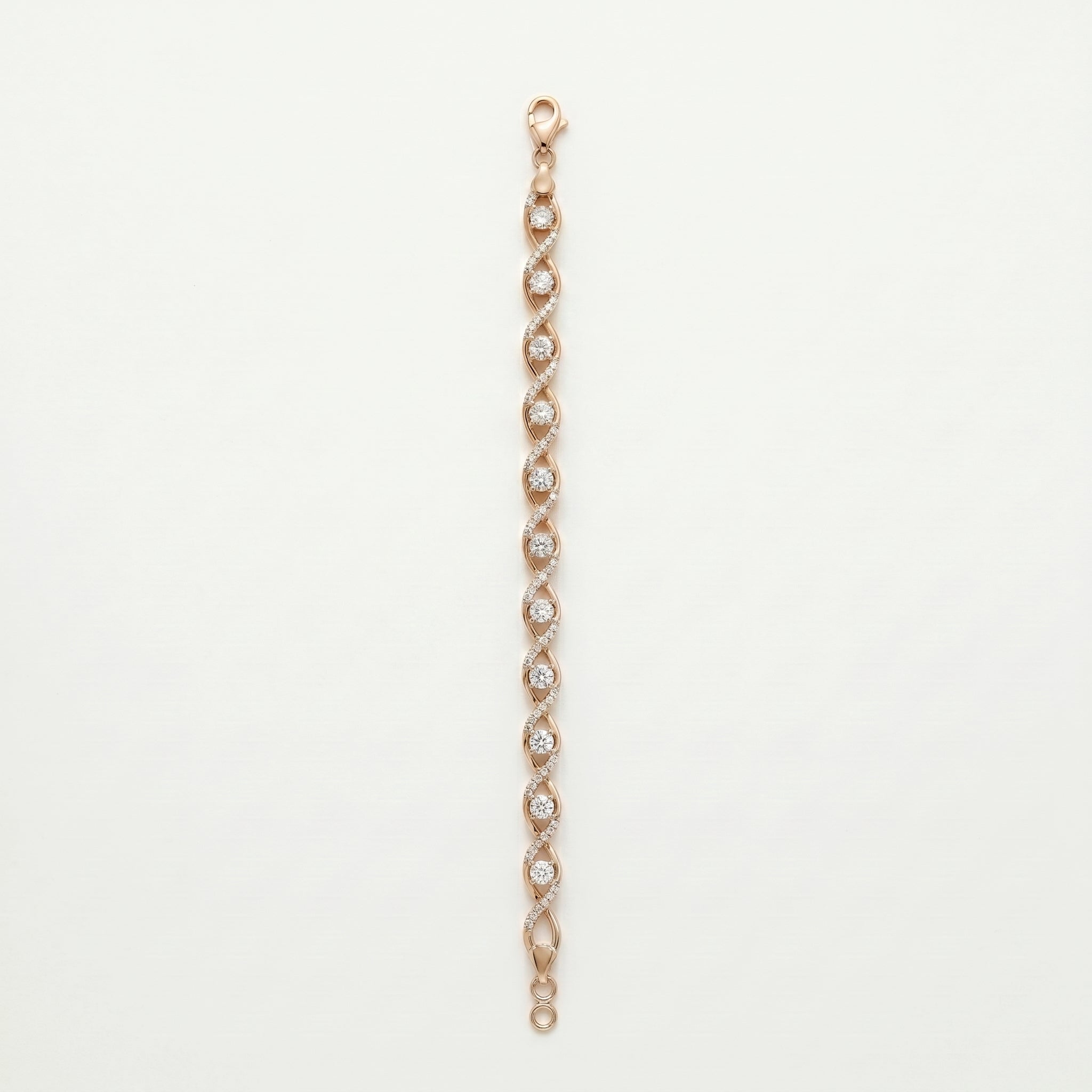 Mystique Infinity Wave Rose Gold Bracelet