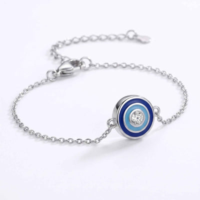 Azure Aura Evil Eye single Anklet