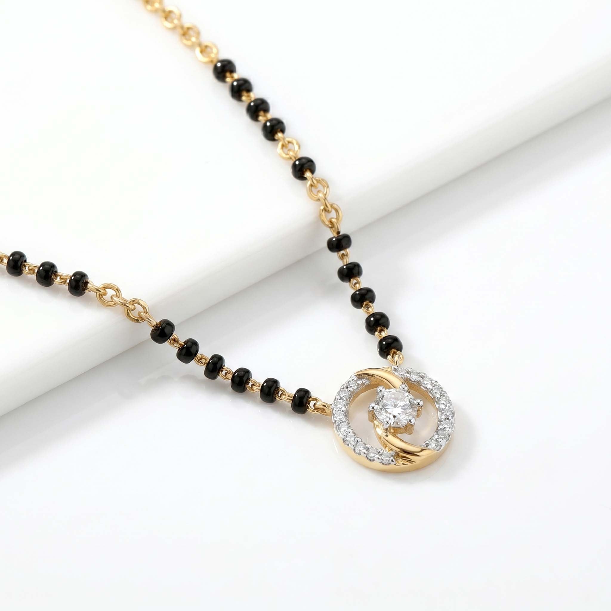 Solitaire Orbit Diamond Mangalsutra