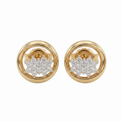 Luminary Starburst Yellow Gold Earrings