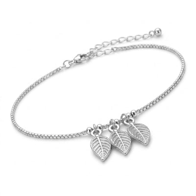 Willow Charm Leaf single Anklet