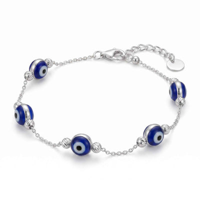 Azure Guardian Evil Eye single Anklet