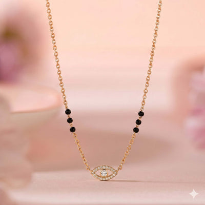 Natural Diamond Yellow Gold Mangalsutra