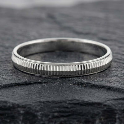 Fluted Architectural Silver Kada