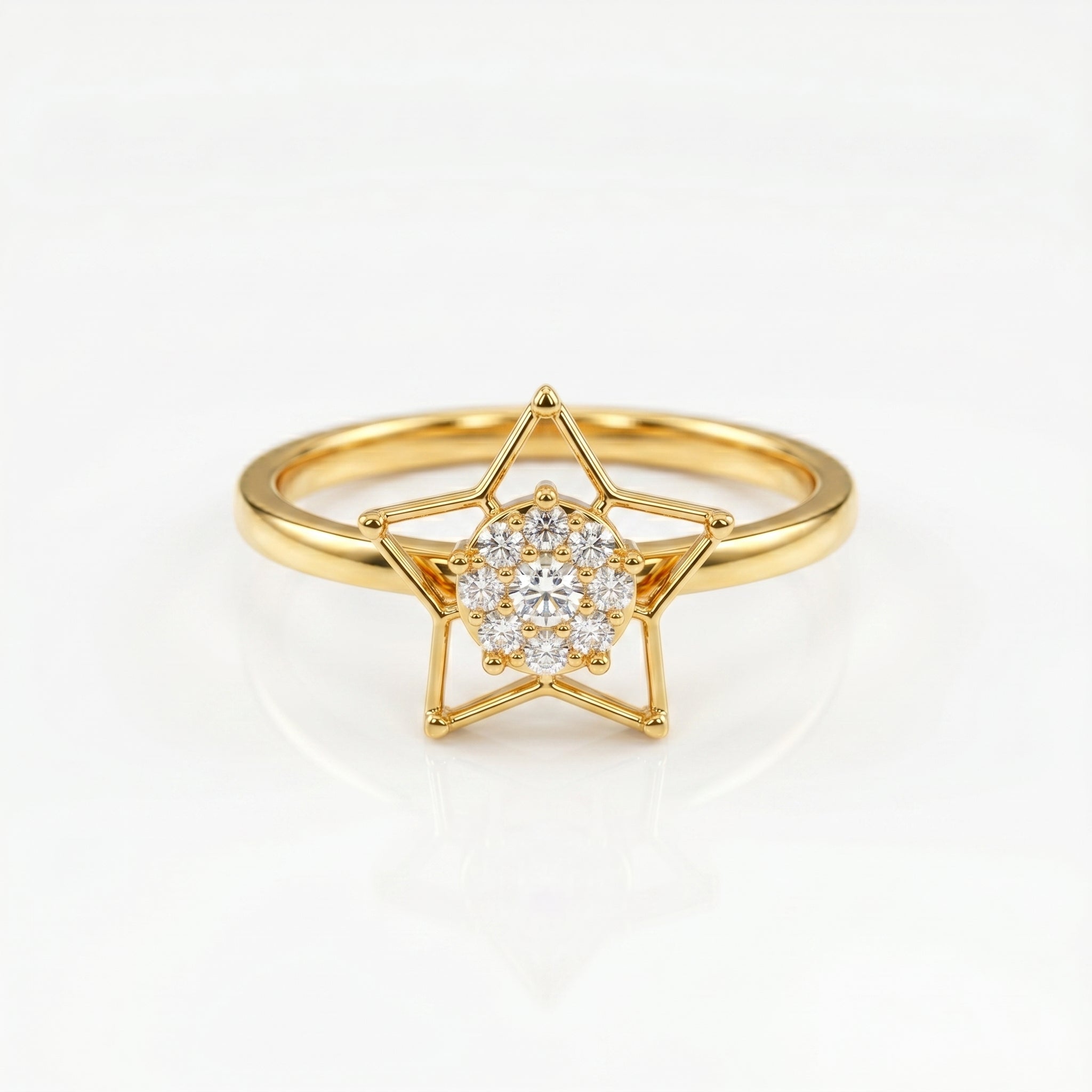 Celestial Star Yellow Gold Ring