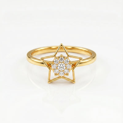Celestial Star Yellow Gold Ring