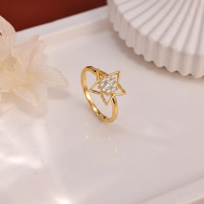 Celestial Star Yellow Gold Ring