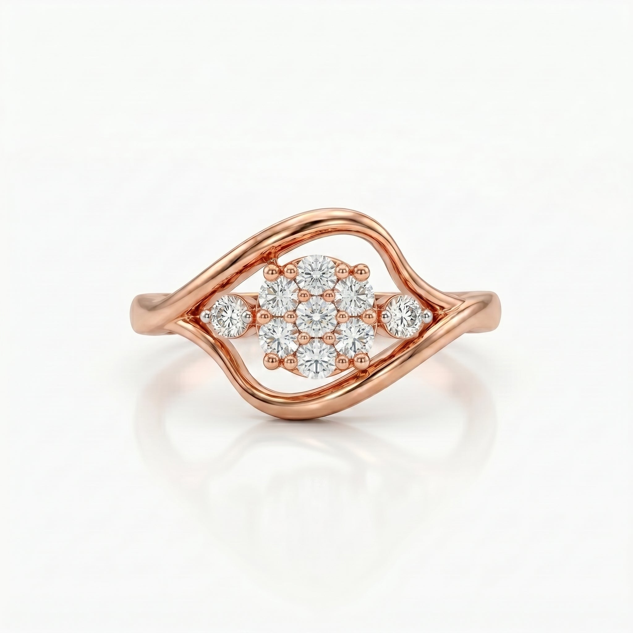 Whispering Flora Rose Gold Ring