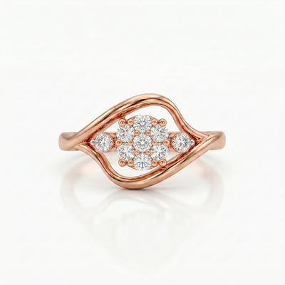 Whispering Flora Rose Gold Ring