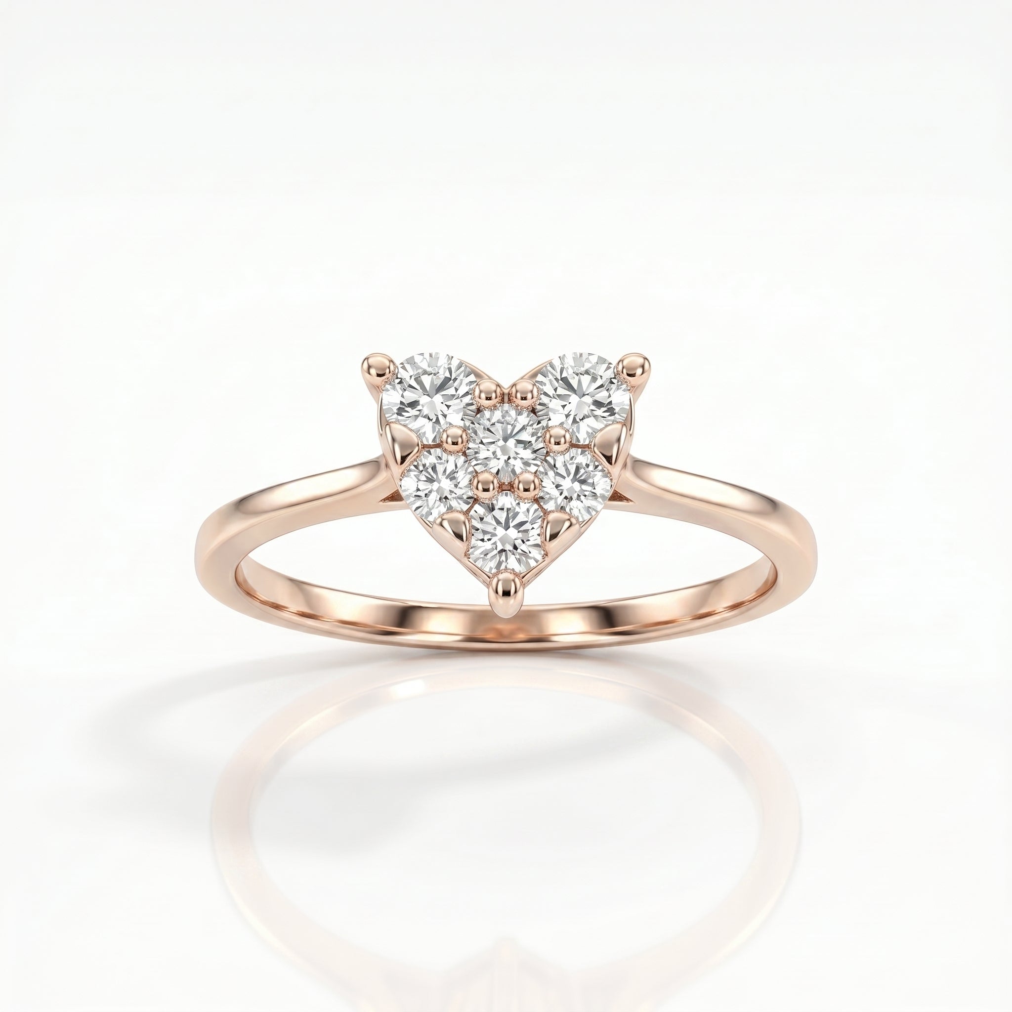 Amora Cluster Rose Gold Ring