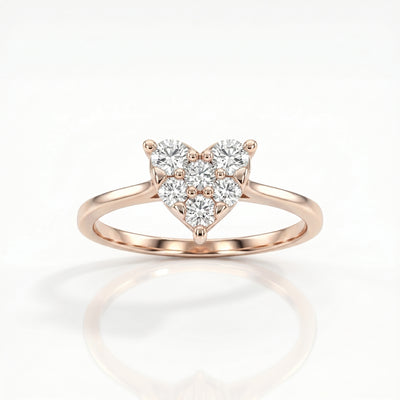 Amora Cluster Rose Gold Ring