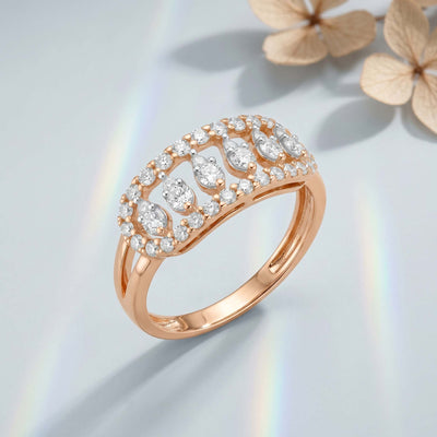 Vintage Lattice Rose Gold Ring